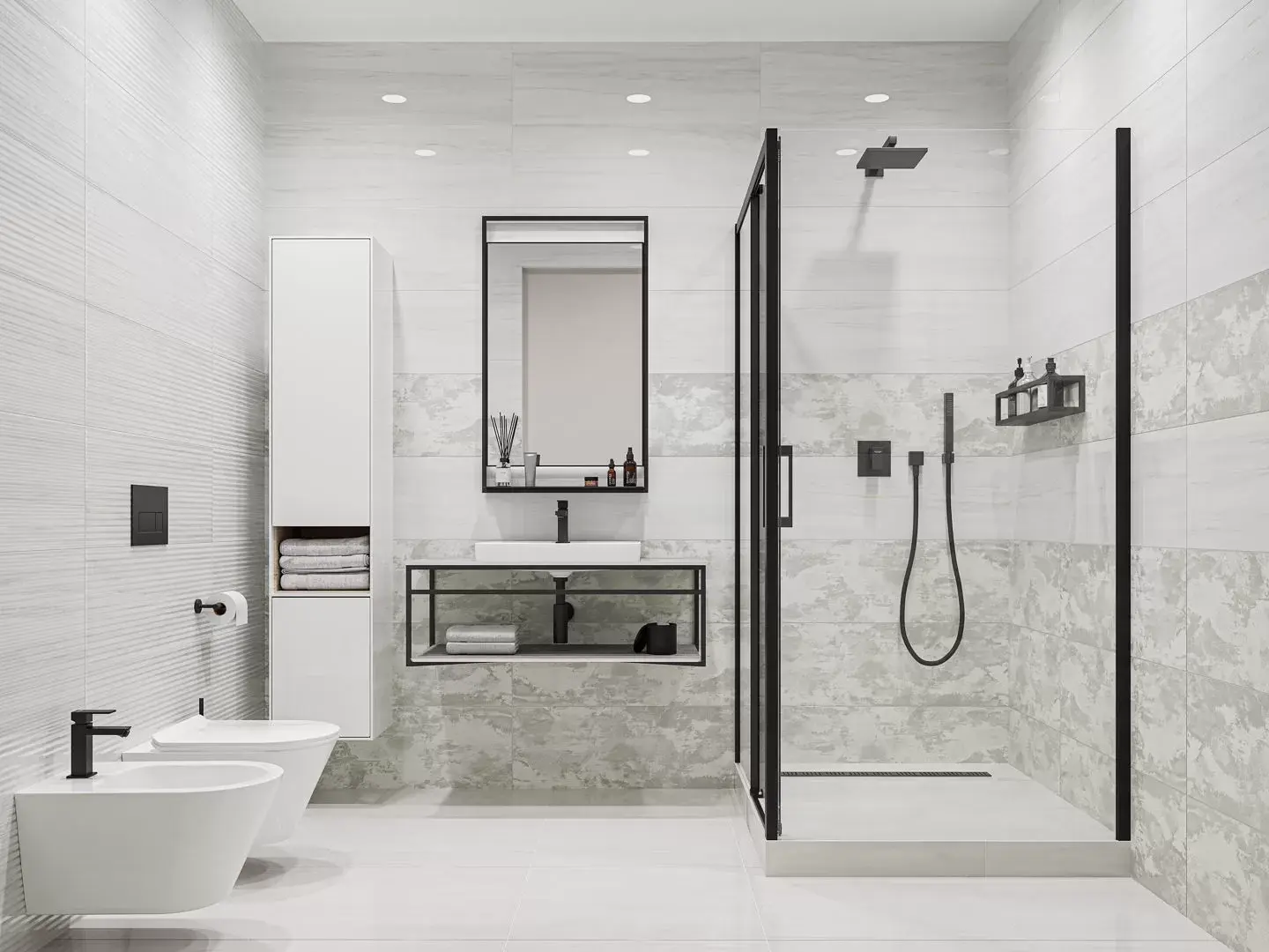  Готовое решение для ванной комнаты 6,4 кв.м («Белем», Plaza Next)