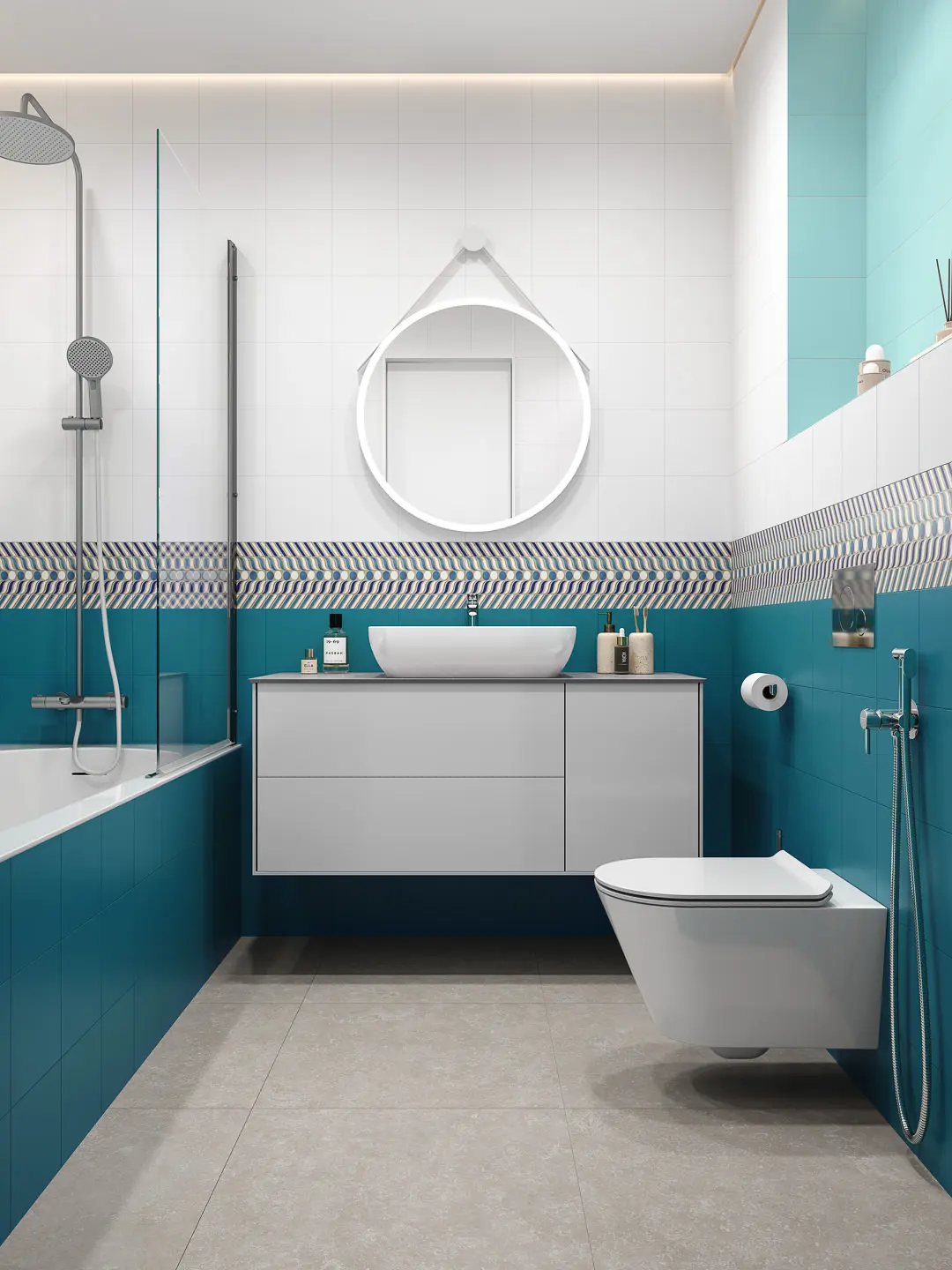 Готовое решение для ванной комнаты 4,4 кв.м («Шавен», Plaza Modern/Плаза Модерн)