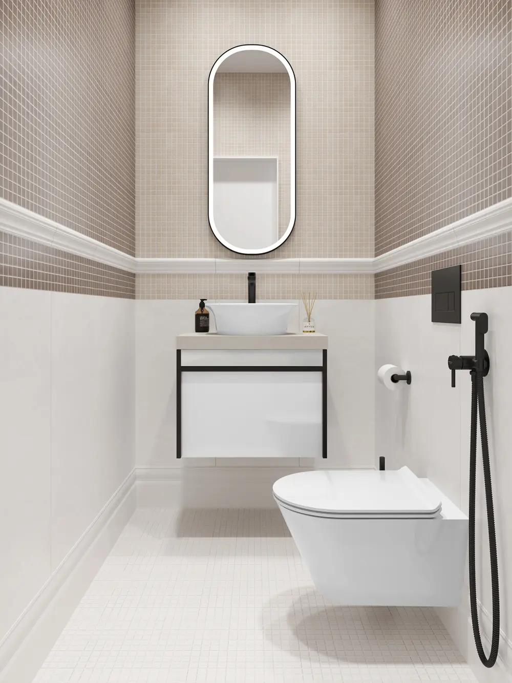 Готовое решение для ванной комнаты 1,8 кв.м («Беллони», Canaletto)