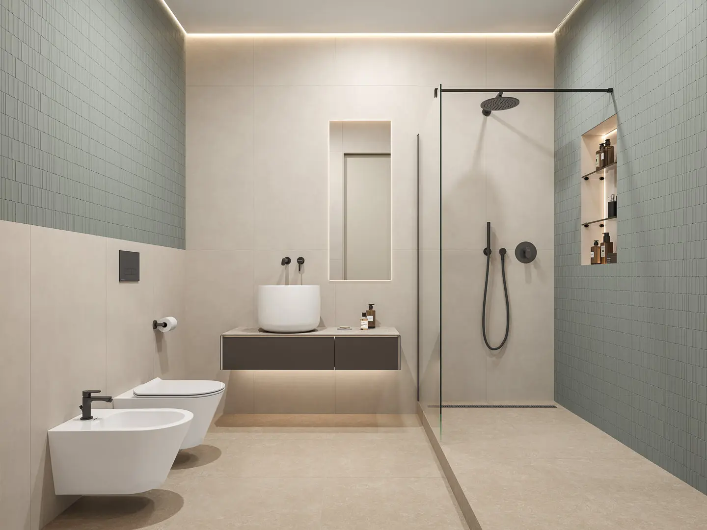 Готовое решение для ванной комнаты 6,4 кв.м («Касба», Magica/Маджика)