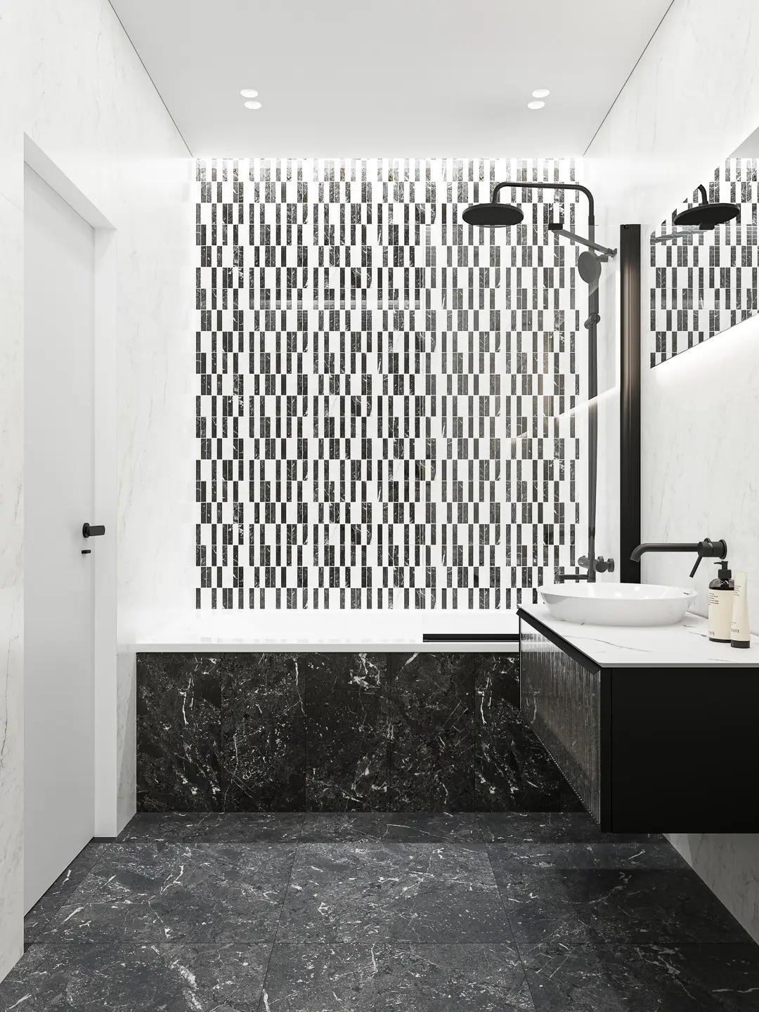 Готовое решение для ванной комнаты 4,4 кв.м («Тубкаль», Iconico/Иконико)