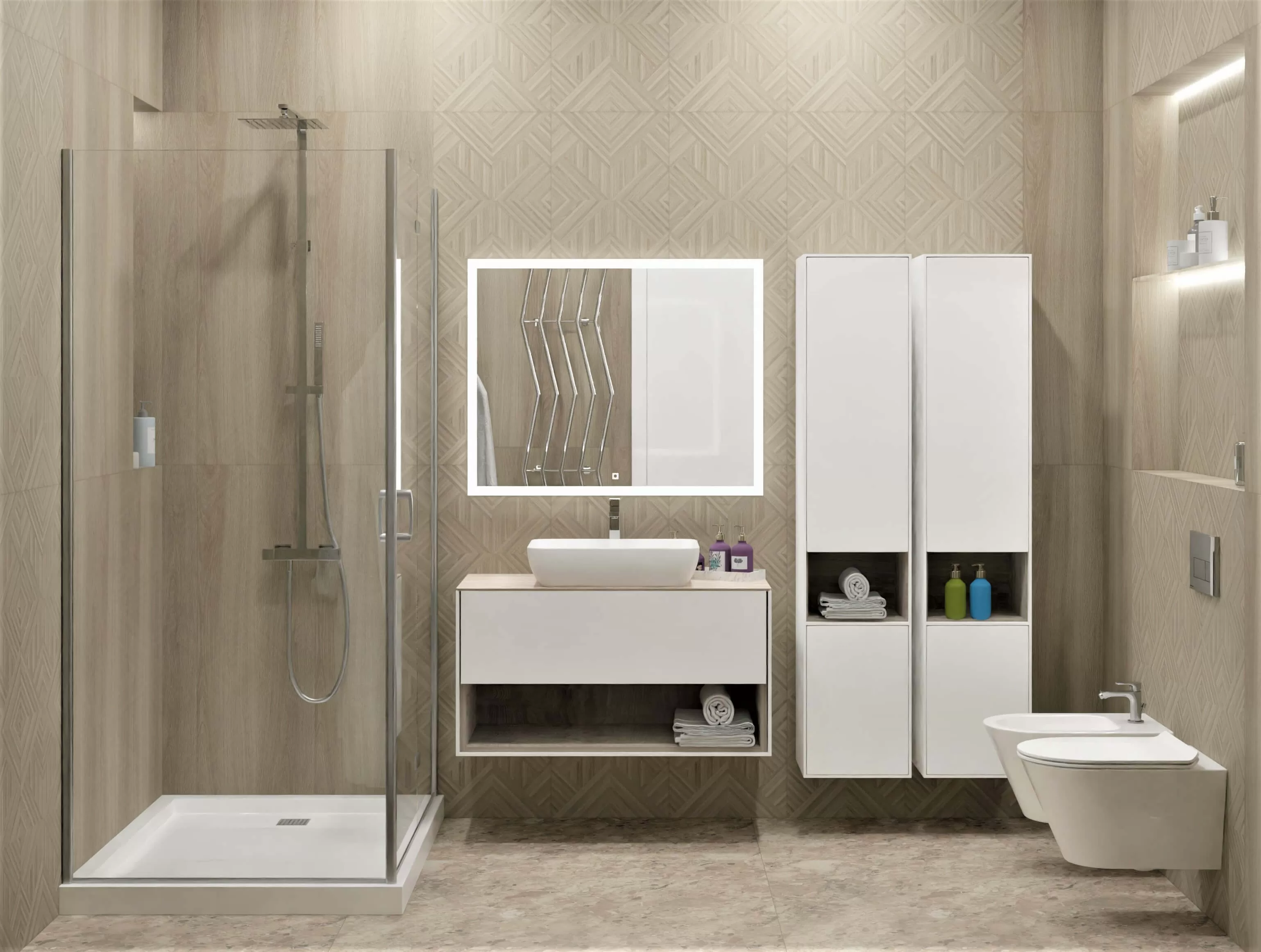 Эскизный проект ванной комнаты Ламбро