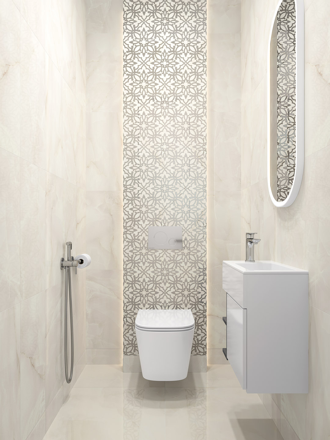 Готовое решение для ванной комнаты 1,8 кв.м («Махкама», Lato/Лато)