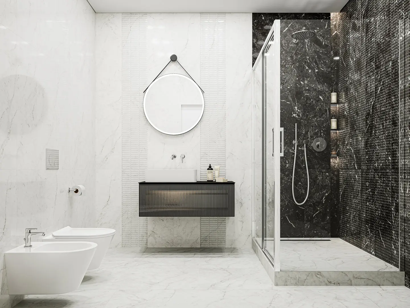 Готовое решение для ванной комнаты 6,4 кв.м («Тубкаль», Iconico/Иконико)