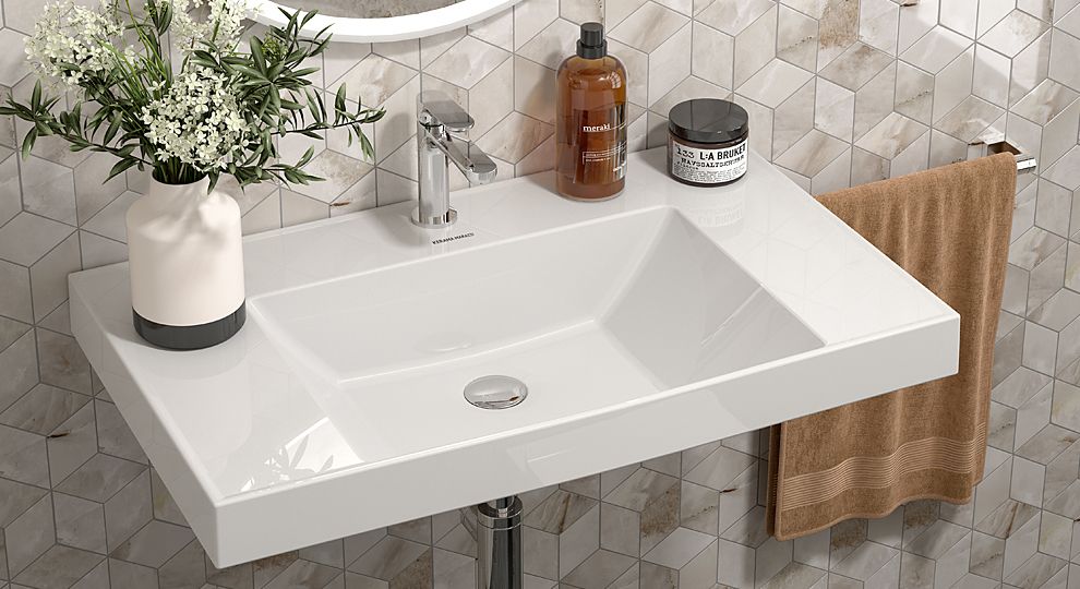 Подвесные раковины с универсальной установкой