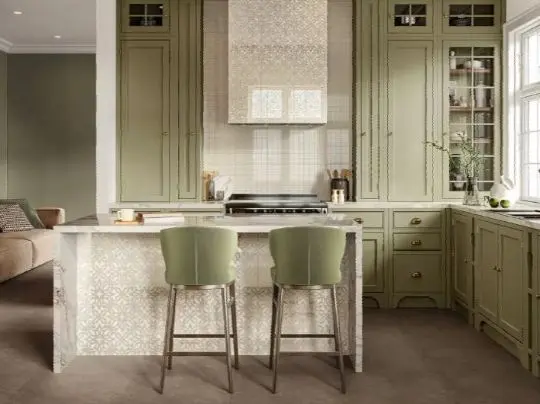 Серая плитка для кухни Махкама